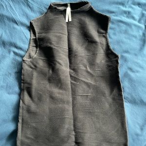 Babaton Black Mockneck Spandex Tank